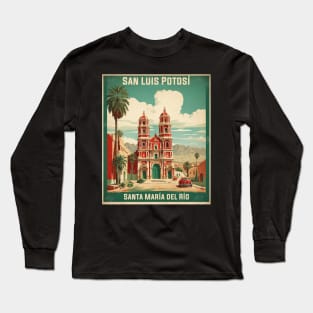 Santa Maria del Rio San Luis Potosi Mexico Vintage Tourism Travel Retro Long Sleeve T-Shirt